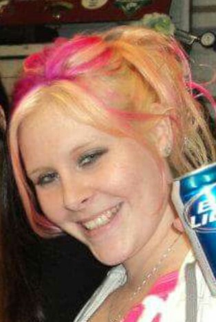 Catherine Wilson with pink in her hair